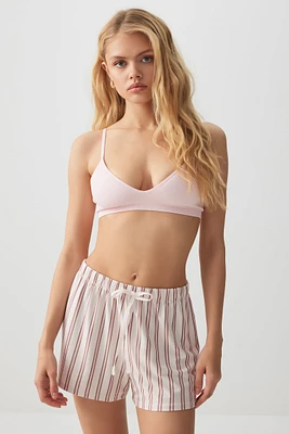Ardene Printed Super Soft PJ Shorts in Beige | Size | Polyester/Spandex | Eco-Conscious