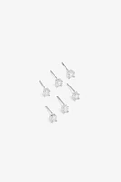 Ardene Round Cubic Zirconia Stud Earrings in Silver | Stainless Steel