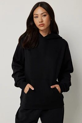 Ardene Solid Hoodie in | Size | Polyester/Cotton | Fleece-Lined | Eco-Conscious