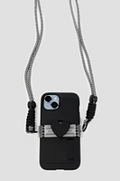 Ardene Crossbody Phone Lanyard with Clip in Black