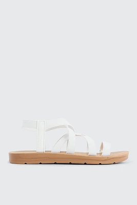 Ardene Elastic Strappy Sandals in | Size