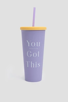 Ardene You Got This Tumbler in Lilac