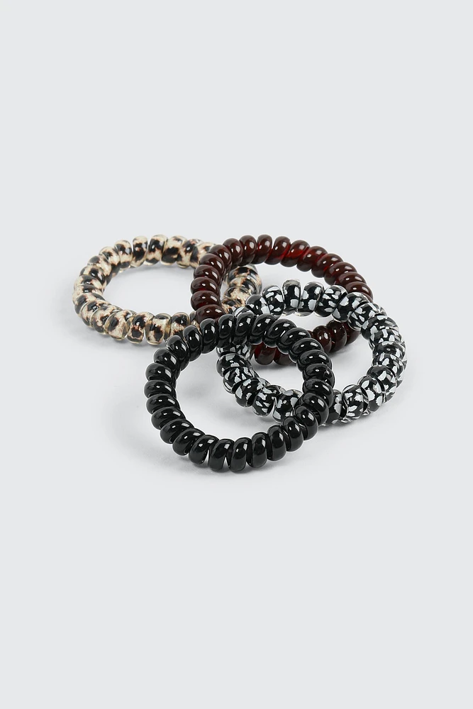 Ardene 4-Pack Coiled Hair Ties in