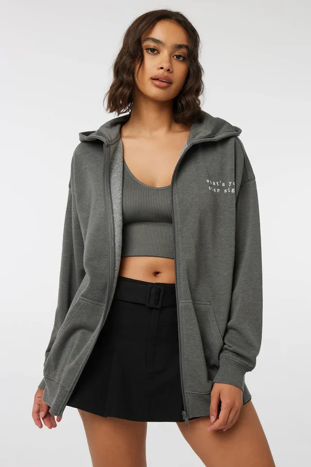 Ardene Graphic Hoodie in Beige, Size, Polyester/Cotton, Fleece-Lined