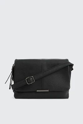 Ardene Rectangular Crossbody Bag in | 100% Recycled Polyester/Faux Leather | Eco-Conscious