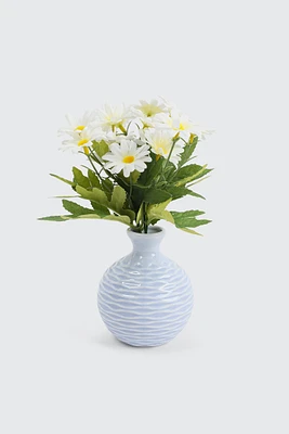Ardene Decorative Vase with Flowers in Light Blue