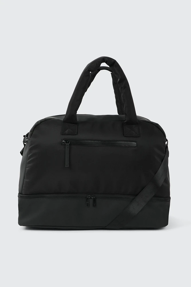 Ardene Nylon Gym Bag in Black | 100% Recycled Polyester | Eco-Conscious