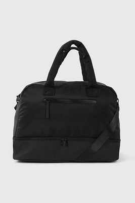 Ardene Nylon Gym Bag in Black | 100% Recycled Polyester | Eco-Conscious