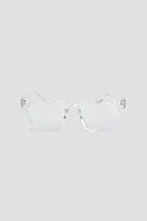 Ardene Blue Light Square Glasses in Clear