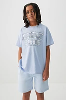 Ardene Kids Graphic T-Shirt in Light Blue | Size | 100% Cotton