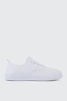 Ardene Low Top Canvas Sneakers in White | Size | Eco-Conscious