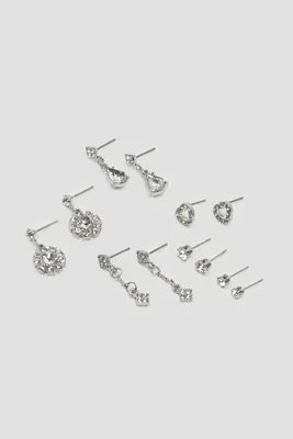 Ardene 6-Pack Embellished Earrings in Silver | Stainless Steel