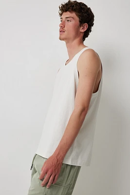 Ardene Man Solid Tank For Men in White | Size | 100% Cotton