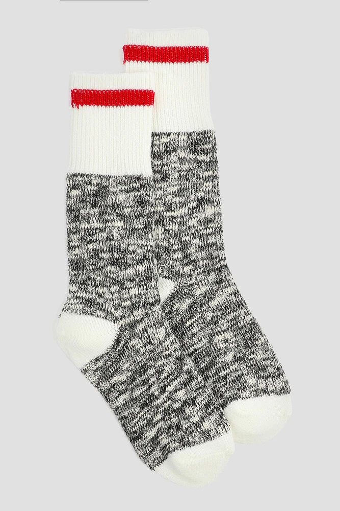 Ardene Cabin Style Boot socks in Light | Polyester/Cotton/Elastane