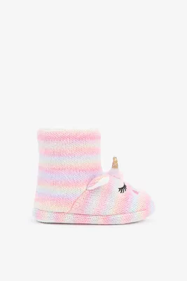 Ardene Kids Unicorn Bootie Slippers | Size