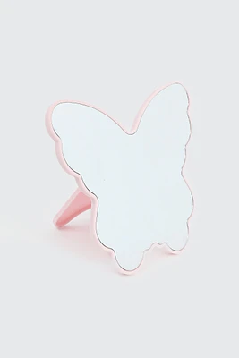 Ardene Kids Butterfly Mirror in Light Pink
