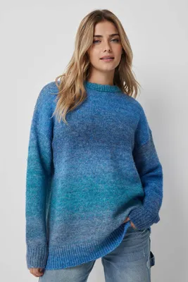 Ardene Oversized Ombre Sweater in | Size | Polyester | Eco-Conscious