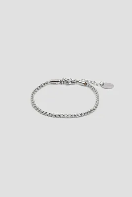 Ardene Stainless Steel Box Chain Bracelet in Silver