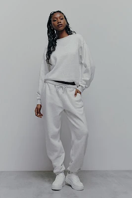 Ardene MADESOFT Fleece Baggy Sweatpants in Fog Grey | Size | Polyester/Cotton | Eco-Conscious