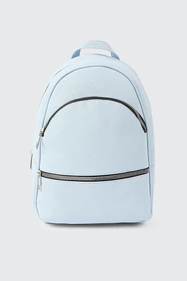 Ardene Faux Leather Backpack in Light Blue | Faux Leather/Polyester