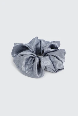 Ardene XL Satin Scrunchie in Medium Blue