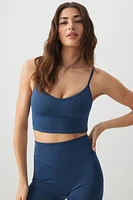 Ardene Low Impact Sports Bra in Dark Blue | Size | Nylon/Spandex | Eco-Conscious