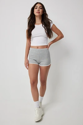 Ardene Basic French Terry Dolphin Shorts in Light Grey | Size | Polyester/Rayon | Eco-Conscious