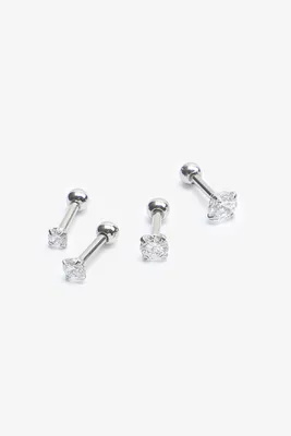 Ardene Pack of Cartilage Piercings in Silver | Stainless Steel