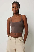 Ardene Basic Super Soft Ultra Crop Tank in Brown | Size | Eco-Conscious