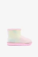 Ardene Kids Ombre Faux Sheepskin Boots in Light Pink | Size 11 | Microfiber