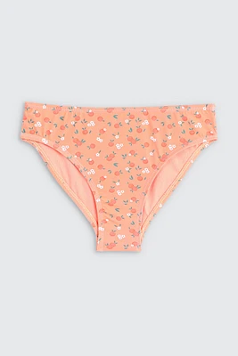 Ardene Kids Ditsy Floral Swim Bottom in Orange | Size | Polyester/Nylon/Spandex