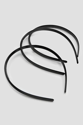 Ardene 4-Pack Black Headbands