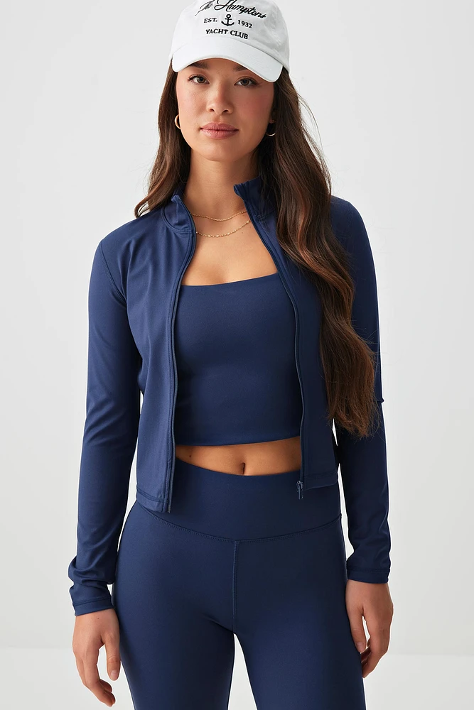 Ardene Butter Fitted Jacket in Dark Blue | Size | Nylon/Elastane