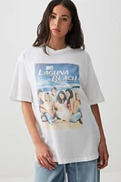 Ardene Oversized Laguna Beach T-Shirt in White | Size | 100% Cotton