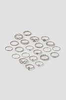 Ardene -Pack Assorted Rings in Silver | Size