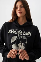 Ardene Printed Oversized Hoodie in | Size | Polyester/Cotton | Fleece-Lined | Eco-Conscious