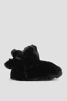 Ardene Bootie Slippers with Pompoms in | Size | 100% Recycled Polyester | Eco-Conscious