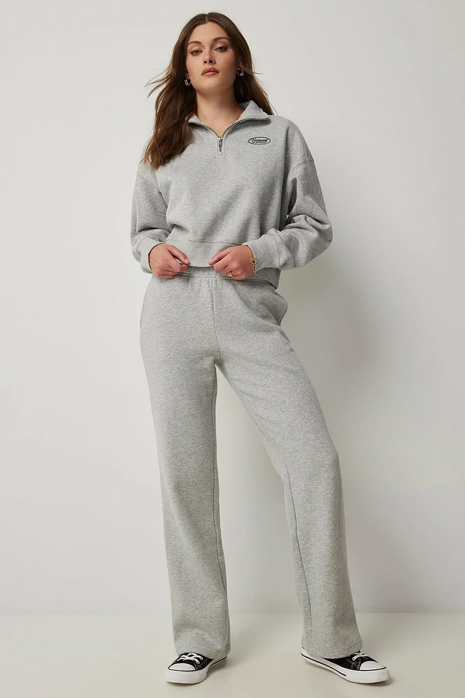 Ardene Straight Leg Sweatpants in | Size | Polyester/Cotton | Fleece-Lined