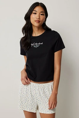 Ardene Graphic PJ Top in | Size | Cotton | Eco-Conscious