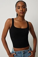 Ardene Basic Crop Seamless Tank Top in | Size | Nylon/Elastane | Eco-Conscious