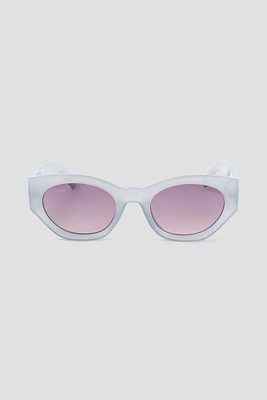 Ardene Rounded Cat Eye Sunglasses in Lilac