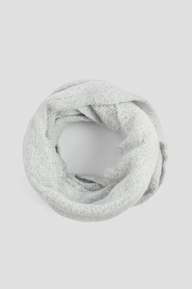 Ardene Heavy Knit Infinity Scarf in Light Grey | Polyester