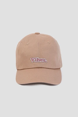 Ardene Vibes Cap in Beige | 100% Cotton