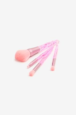 Ardene 4-Pack of Makeup Brushes in Pink | Polyester