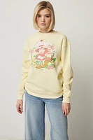 Ardene Strawberry Shortcake Sweatshirt in Light Yellow | Size | Polyester/Cotton | Fleece-Lined