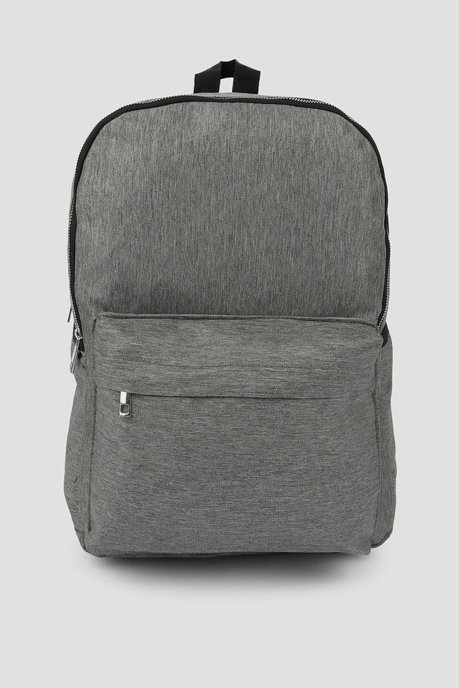 Ardene Canvas Backpack in Grey | Polyester | Eco-Conscious