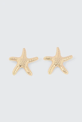 Ardene Starfish Earrings in Gold | Stainless Steel