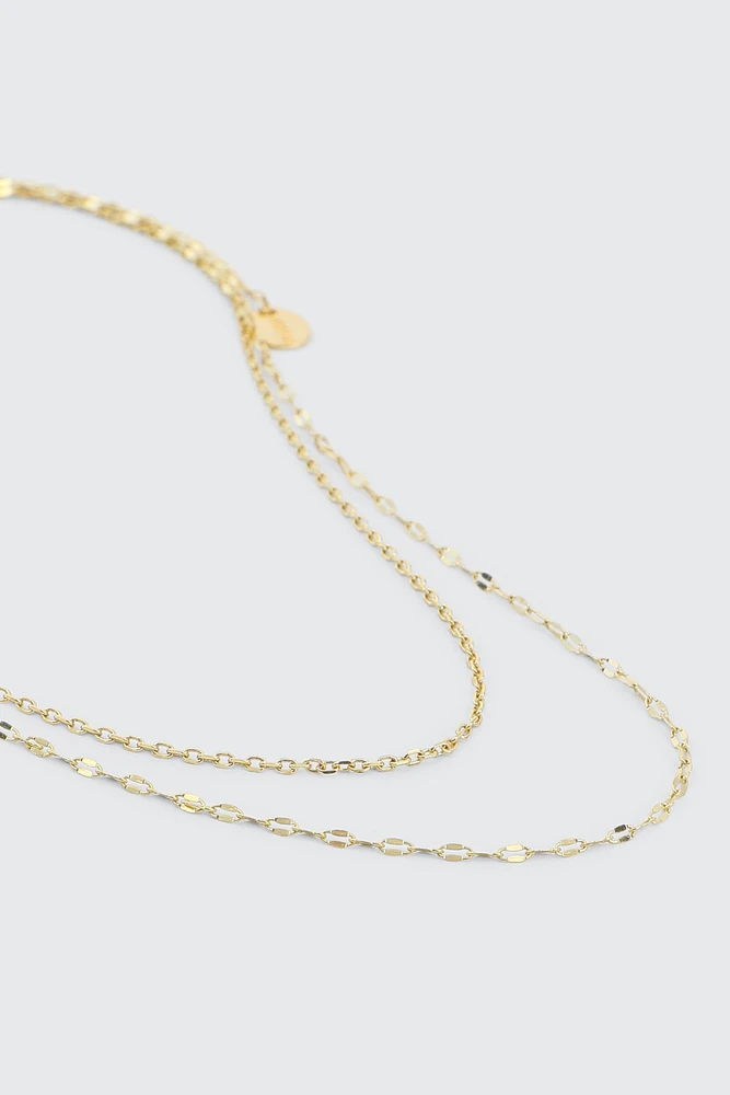 Ardene Two-Row 14K Gold Plated Necklace