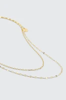 Ardene Two-Row 14K Gold Plated Necklace