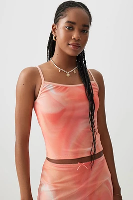Ardene Mesh Tank Top in Medium Pink | Size | Polyester/Spandex
